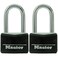 Master Lock Black Vinyl Covered Aluminum Padlock with Key KeyedAlike Lock for Toolboxes Gym Lockers or Storage Locker 2 Pack 141TLF