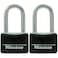 Master Lock Black Vinyl Covered Aluminum Padlock with Key KeyedAlike Lock for Toolboxes Gym Lockers or Storage Locker 2 Pack 141TLF