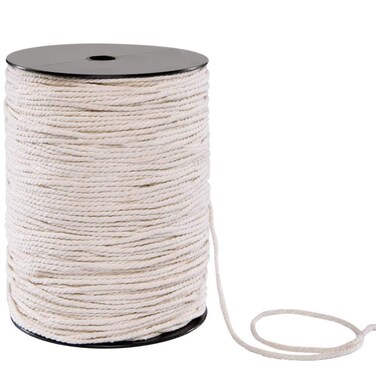 WINKO Macrame Cord 3mm x 328Yards Natural Cotton Macrame Rope 3 Strand Twisted Cotton Cord for Wall Hanging Plant Hangers Crafts Knitting Decorative Projects Soft Undyed Cotton Rope