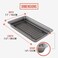 Chef Pomodoro Nonstick Carbon Steel Small Roasting Pan with Rack Roasting Pan for Countertop Oven Baking Single Serving Grey Mini