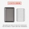 Chef Pomodoro Nonstick Carbon Steel Small Roasting Pan with Rack Roasting Pan for Countertop Oven Baking Single Serving Grey Mini