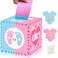 hongpar Baby Gender Reveal Pull Out Game  Voting Box with 60 Ballot Cards Boy or Girl Party SuppliesPink and Blue