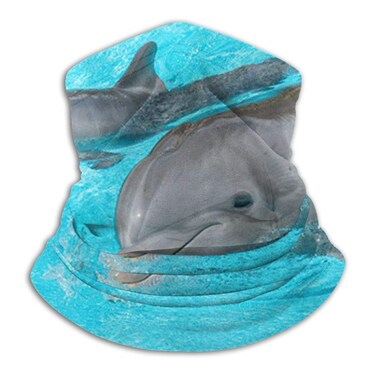 antfeagor Dolphin and Its Baby Valentine 2020 for Women Men Dust Wind Sun Protection Seamless Bandana Face for Rave Festival Outdoor Running Tube Multifunctional Headwear