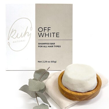 Vegan Natural Hair Shampoo Bar for Normal Hair Hand Made Zero Waste Paraben Free  Compostable Off White