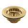 Gourmet Scape K212BB Kingston Tacoma Spin and Seal Sink Basket Strainer Brushed Brass