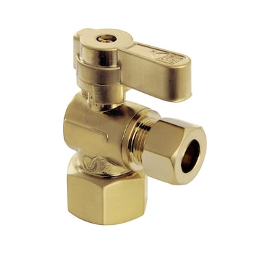 Kingston Brass KF4310BB Baseline 12 FIP x 38 OD Comp Angle Stop Valve Brushed Brass