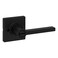 Kwikset Casey Interior Privacy Door Handle with Lock Door Lever For Bathroom and Bedroom Matte Black Reversible Keyless Turn Lock with Microban Protection