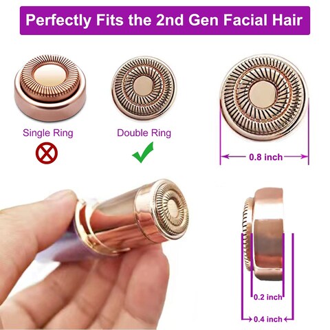 Replacement Heads for Flawless Generation 2 Facial Hair Removal Replacement Heads for Women Compatible with Finishing Flawless Facial Hair Remover Double Halo Replacement Heads Gen 26 Count