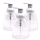 Clear Plastic Foaming Bathroom Countertop Soap Dispensers Foaming Pump Bottles Refillable Plastic Container for Liquid Soap Compatible with Dr Bronners Pure Castile Soap 250ml 85 oz  3 Pack