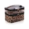 imerelez Doublelayer Cosmetic Bag Makeup Bag Travel Makeup Bag Makeup Bags for Women Cosmetics Cases Portable Waterproof Foldable Leopard
