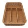 KOVOT PolyWicker Divided Basket Tray For Storage Food or Cutlery Drawer Insert Compartment Organizer Woven Polypropylene  14L x 10D x 2H