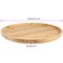 JOIKIT 5 Pack 12 Inch Bamboo Round Platter Fine Polished Round Wood Plates Bamboo Serving Tray for Holding Fruit Bread Cheese Nut Coffee Tea Plant Saucer