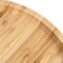 JOIKIT 5 Pack 12 Inch Bamboo Round Platter Fine Polished Round Wood Plates Bamboo Serving Tray for Holding Fruit Bread Cheese Nut Coffee Tea Plant Saucer