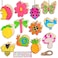 60 Pieces Unfinished Spring Wooden Cutouts 12 Styles Butterfly Bee Wood Slices Flower Unfinished Wood Cutouts Blank Wooden Paint Crafts for Kids Painting DIY Crafts Home Decoration Craft Project
