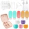Travel Bottles Silicone Bottles for Travel Silicone Refillable Size Containers with Travel Jewelry Case Travel Accessories Travel Tubes Toiletries for Cosmetic Shampoo Cream Conditioner Lotion Soap