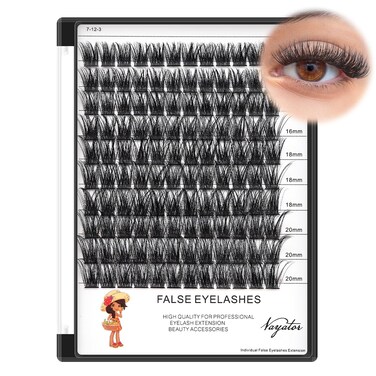 Vayator Mixed Size Kit with Applicator and Lash Bond  Seal 814mm1016mm1420mm Mix D CurlDD Curl Makeup Cluster Grafting Eyelashes Individual Extension C14161820mm Mixed