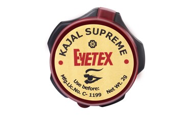 Eyetex Kajal Supreme Paste Black Pack of 10 BabySafe All Natural Kajal SkinFriendly Cooling Effect on Eyes Popular for over 80 years Vegan