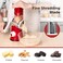 X Home Rotary Cheese Grater Kitchen Mandoline Vegetables Slicer Cheese Shredder with Rubber Suction Base 3 Stainless Drum Blades Included Easy to Use and Clean Red