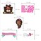 AICHENGZI Baby Girl Cake Topper Pink Cake Decorations Baby Shower Theme Party Supplies 5pcs Girls