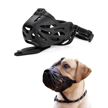 JIPIMON Basket Muzzle for Dogs Breathable Comfortable Dog Muzzle Drinkable Prevents Biting Barking Chewing Muzzle for Small Medium Large Dogs