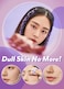 IM MEME Compact  Purple Cotton Tone Control Pact  Korean Pressed Powder With Purple Berry Complex Mineral Translucent for Blurring Effect Setting Powder for Makeup 033 Oz