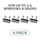 Shop Square Window Locks 4 Pack Aluminum Thumb Turn Window Lock Secure Sliding Windows  Doors NoDrill Install Child Proof Indoor Outdoor Requires 2836mm Clearance