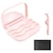 JYHi 3 Tier Eyelash Storage Case Lash Dime Organizer Holder Box with Mirror Makeup Cosmetic Travel Case Empty and Eyelash Tweezer False Lash Container Pink