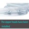 Bulk 5 Yards Long Zipper Roll for Sewing Coil Zippers by The Yard Bulk Continuous Zipper Roll for Sewing  Upholstery Zipper Chain with 15 Installed Sliders and Pull White Zipper