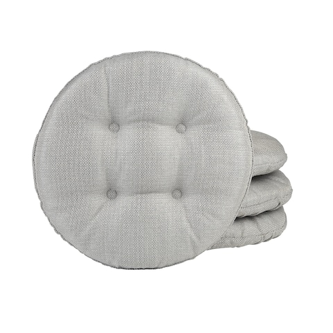 Klear Vu Omega Gripper NonSlip Tufted Round Barstool Cushion for Dining Rooms Cafes Bars and Restaurants 14 Chestnut 4 Pack