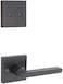 Kwikset 973HFLSQT514V1 Dummy Interior Halifax Lever Trim with Square Rose New Chassis Matte Black Finish