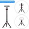 Webcam Tripod Stand 3 Levels Extendable Desktop Web Camera Mount with Phone HolderBall Head Lightweight Portable Vlog Travel Selfie Stick Handle Grip for Logitech Webcam C922 C920 BRIO Ring Light