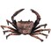 Animal Statue Tea Pot Holder Stand Innovative Crab Shape Copper Sculpture Ornament for Home Office Coffee Bar Decoration