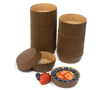 JA Kitchens Ridged Paper Coated Baking Cup  Sturdy for Baking and Serving 150