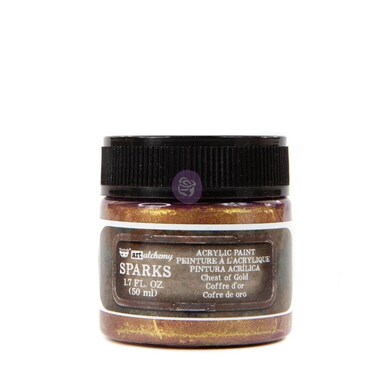 Prima Marketing Finnabair Sparks Acrylic Paint 17ozChest Of Gold