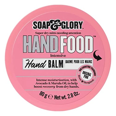Soap  Glory Original Pink Hand Food Intensive Hand Balm  Avocado  Marula Oil Hydrating Cuticle  Hand Moisturizer  Rose  Bergamot Scented Hand Cream for Dry Hands 80g