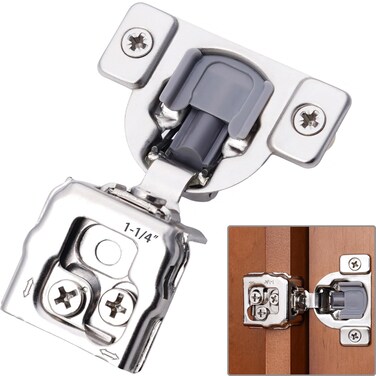 DecoBasics 50 Pack 114 Overlay Soft Close Cabinet Hinges for Kitchen Cabinets Satin Nickel Self Closing Kitchen Cabinet Hinges Concealed with Builtin Soft Close Hinges Damper 3 Way Adjustability