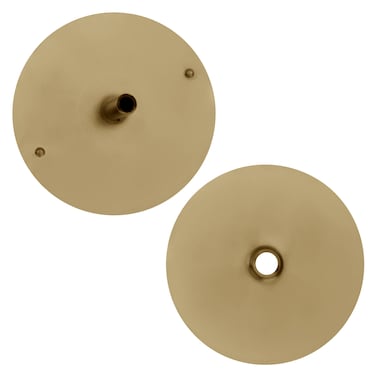 NUSET 8 x 21713 Door Hole Cover Steel Plate Brass Finishing 8 Pack