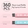Four Candies Cute Mechanical Pencil Set 6PCS Pastel Mechanical Pencils 05  07mm with 360PCS HB Pencil Leads 3PCS Erasers and 9PCS Eraser Refills Aesthetic Mechanical Pencils for Girls Writing
