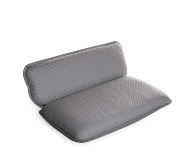BINO NonSlip Cushioned Bath Pillow with Suction Cups Silver  Spa Pillow Bath Pillows for Tub Neck and Back Support Bathtub Pillow Bath Pillows for Tub Bath Accessories Set Bath Tub Pillow Rest