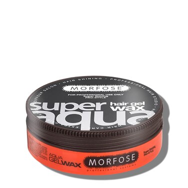 Morfose Extra Aqua Hair Gel Wax with Shiny and Flexible Level 2 Hold Manage Flyaways Braids and Curls Professional Hair Styling for Women and Men Chewing Gum Scent 592 fl oz