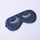 Tim  Tina Silk Sleep Mask for Women Men Comfortable Blindfold Eye Mask with Adjustable Strap for Travel Yoga Nap Shift Work Navy Blue Long Eyelashes