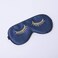 Tim  Tina Silk Sleep Mask for Women Men Comfortable Blindfold Eye Mask with Adjustable Strap for Travel Yoga Nap Shift Work Navy Blue Long Eyelashes