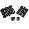 Eoutstanding Plastic Cord Lock 20PCS Double Hole Spring Stopper Fastener Slider End Toggle for DrawstringClothing Shoelaces Backpack Black 10pcs Crossed  10pcs Rectangle