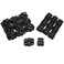 Eoutstanding Plastic Cord Lock 20PCS Double Hole Spring Stopper Fastener Slider End Toggle for DrawstringClothing Shoelaces Backpack Black 10pcs Crossed  10pcs Rectangle