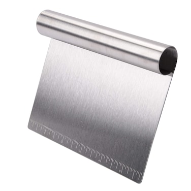 Stainless Steel Griddle Scraper Chopper Pastry Scraper Dough Cutter with Measuring Marks Multipurpose Kitchen Tool for BakingCooking