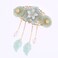 MIAO WU Chinese Style Hair Clip Ponytail Holder Long Tassel Hair Hairpin Jade Flower Pearl for Women Hanfu Cosplay Hair Accessories