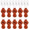 allydrew 10 Pack Chapstick Holder Keychain Keyring for Lip Balm Lip Gloss Lipstick with 10 Pieces Metal Keyring Clasps Basketball