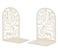 CNK Book Ends Premium BookEnds for Bookend Shelves Book Stopper Metal Book Ends for Home Office Heavy Books Book Shelf Holder Home Decorative Book Stoppers Book Holder Rose White