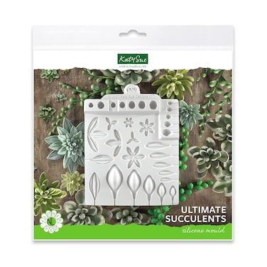 Flower Pro Ultimate Succulents Silicone Mold for Cake Decorating  Crafts by Katy Sue Makes Fondant Sugar Paste  Clay Succulent FlowersLeaves from Katy Sue Molds for Cake Decorating  Clay