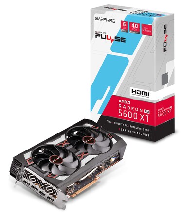 SAPPHIRE 112960120G Radeon Pulse RX 5600 XT 14GBPS 6GB GDDR6 HDMI  Triple DP OC w Backplate UEFI PCIe 40 Graphics Card